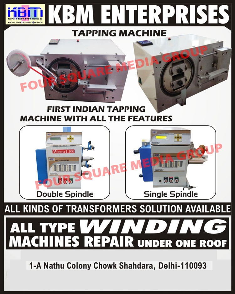 Tapping Machines, Double Spindle Tapping Machines, Single Spindle Tapping Machines, Transformer Solutions, Winding Machine Repairing Services