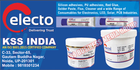 Silicon Adhesives, PU Adhesives, Red Glues, Solder Pastes, Flux Cleaners, Electronics Consumables, LED Consumables, Solar Consumables, PCB Consumables 