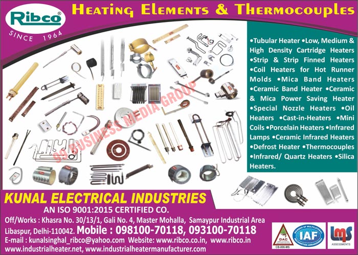 Heating Elements, Cartridge Heaters, Strip Heaters, Strip Finned Heaters, Hot Runner Mould Coil Heaters, Mica Band Heaters, Ceramic Band Heaters, Ceramic Power Saving Heaters, Mica Power Saving Heaters, Nozzle Heaters, Oil Heaters, Cast in Heaters, Mini Coils, Porcelain Heaters, Infra Red Lamps, Infrared Lamps, Ceramic Infrared Heaters, Defrost Heaters, Thermocouples, Quartz Heaters, Silica Heaters, Tubular Heaters, Low Density Cartridge Heaters, Medium Density Cartridge Heaters, High Density Cartridge Heaters, Infrared Heaters