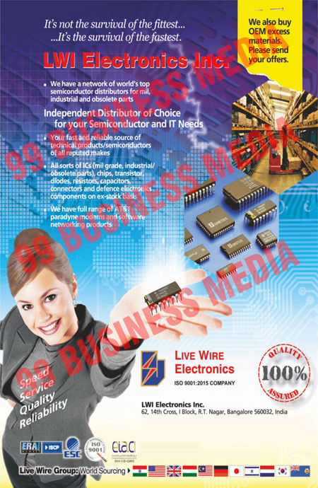 OEM Excess Materials, Semiconductors, Chips, Transistors, Diodes, Resistors, Capacitors, Connectors