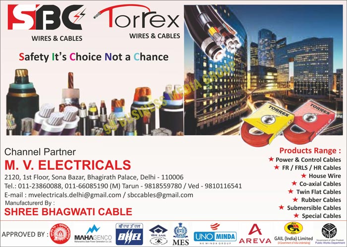 Wires, Cables, Power Cables, Control Cables, FR Cables, FRLS Cables, HR Cables, House Wires, Co-Axial Cables, Twin Flat Cables, Rubber Cables, Submersible Cables, Special Cables