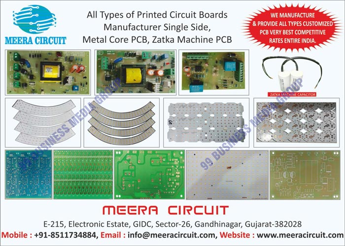 PCBs, Printed Circuit Boards, Single Side PCBs, Metal Core PCBs, Zatka Machine PCBs, Zatka Machine Capacitors