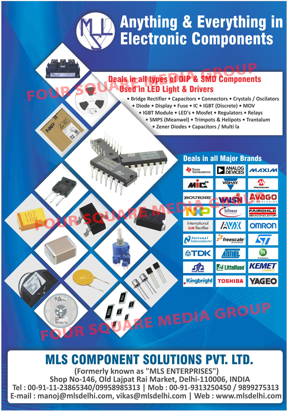 Industrial Electronic Components, SMD Components, Discrete Components, SMD Diodes, SMD Led, SMD Coil, SMD Resistors, SMD Schottky Diodes, SMD Zener, SMD Bridge, SMD Electrolytic Capacitors, SMD Tantlam, SMD IC, SMD PF, Capacitors, Fuse, Integrated Circuits, IGBT, Mosfet, MOV, SCR Diode Module, Regulators, Resistors, Display, Crystals, Oscillators, Diode, Trimpot, Transistors,Transister, SDM Tantlam, Bridge Rectifier, Connectors, IGBT Modules, Led, Relays, Zener Diodes, DIP Component, SMPS, Helipot, Trantalum, Multi Layer Capacitor