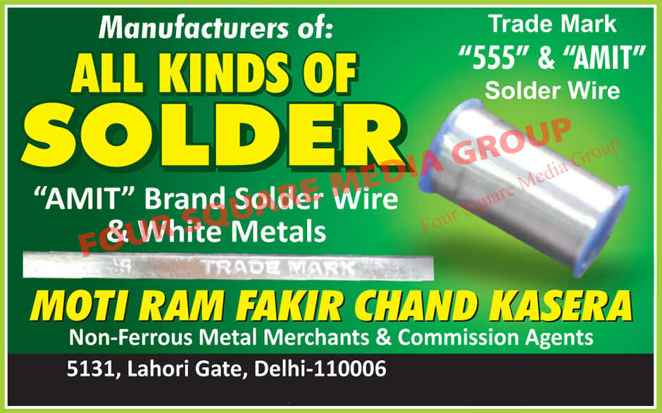 Solder Wires, White Metals