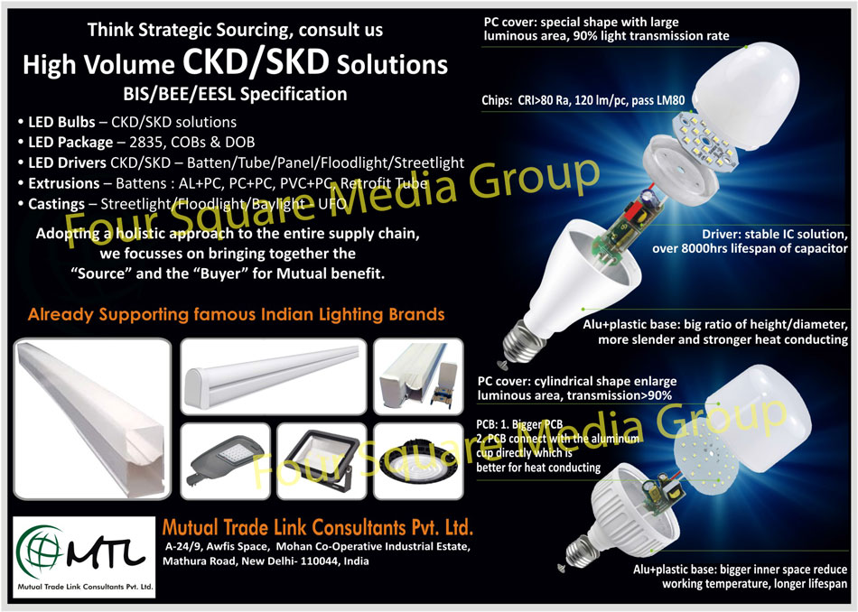 CKD Solution, SKD Solution, Led Bulb SKD, Led Bulb CKD, Led Driver CKD, Led Driver SKD, Led Extrusions, Led Castings
