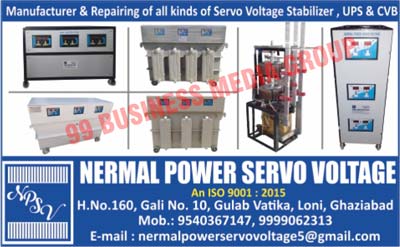 Servo Voltage Stabilizers, UPS Servo Voltage Stabilizers, CVB Servo Voltage Stabilizers