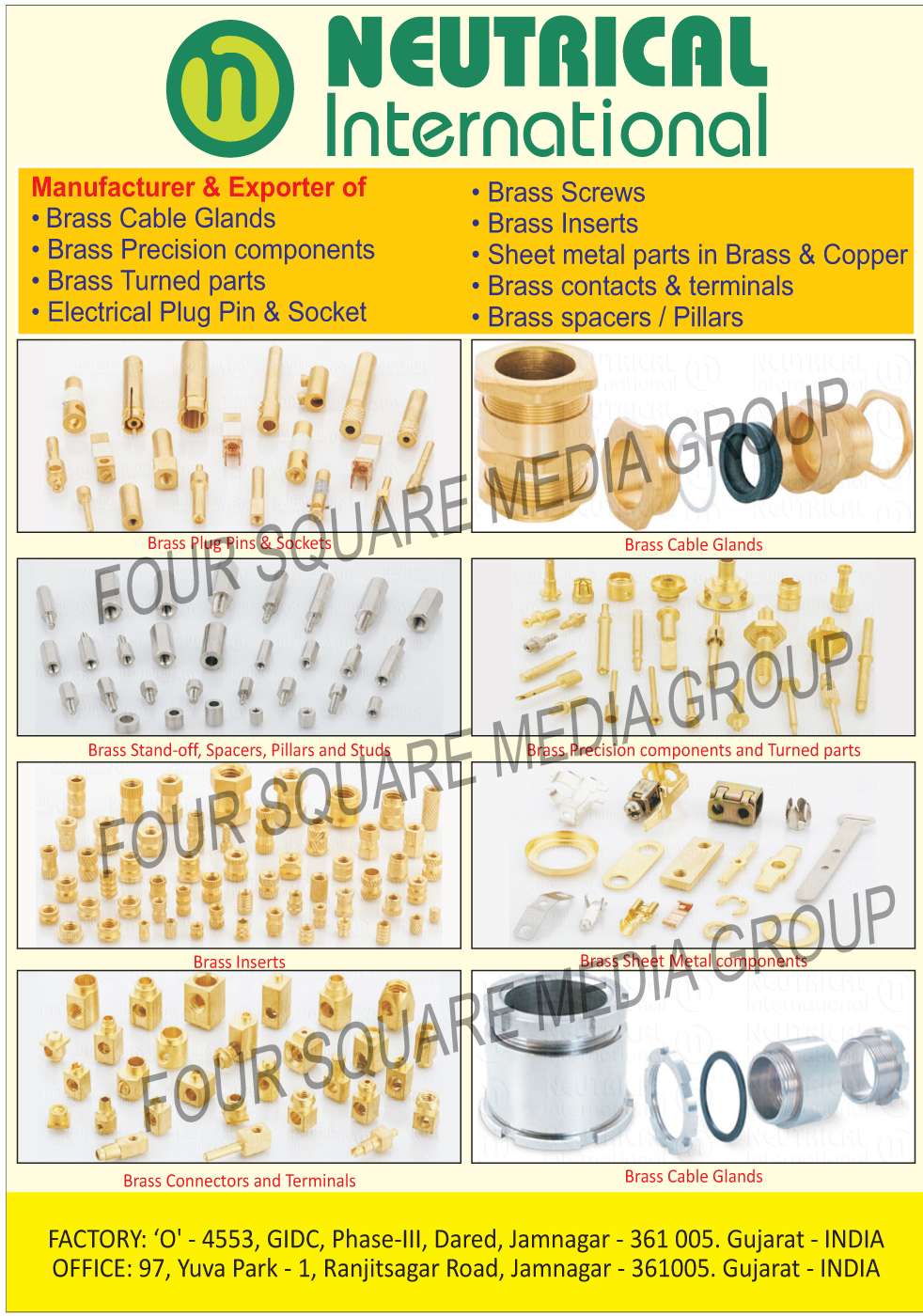 Brass Cable Glands, Brass Precision Components, Brass Turned Parts, Electrical Plug Pins, Electrical Plug Sockets, Brass Screws, Brass Inserts, Brass Sheet Metal Parts, Copper Sheet Metal Parts, Brass Components, Brass Terminals, Brass Spacers, Brass Pillars, Brass Stand Off, Brass Studs, Brass Connectors