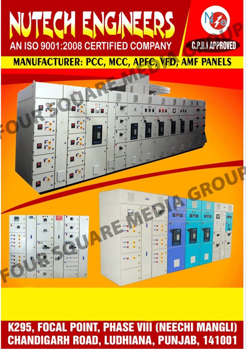 PCC Panels, MCC Panels, APFC Panels, VFD Panels, AMF Panels