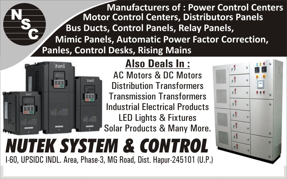 Power Control Center, Motor Control Center, Distribution Panels, Bus Duct, Control Panels, Relay Panels, Mimic Panels, Automatic Power Factor Correction Panels, Control Desks, Rising Main, AC Motor, DC Motor, Distribution Transformer, Transmission Transformer, Industrial Electrical Product, Led Lights, Fixture, Solar Product