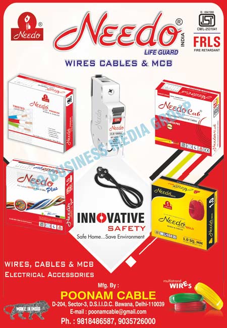 Wires, Cables, MCBs, Electrical Accessories, Innovative Safeties, Miniature Circuit Breakers
