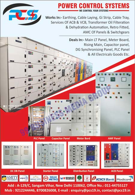Main LT Panels, Meter Boards, Rising Mains, Capicitor Panels, DG Synchronising Panels, PLC Panels, Electrical Goods, AMF Panels, ACB Panles, Distribution Panels, Starter Panels, DC DB Panels