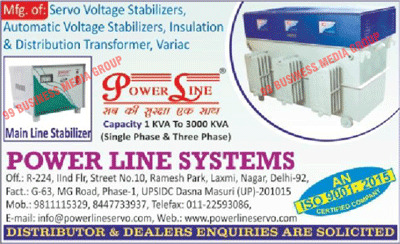 Electrical Products, Stabilizers, Voltage Stabilizers, Automatic Voltage Stabilizers, Industrial Manual Three Phase Stabilizers, Main Line Stabilizers, Industrial Manual 3 Phase Stabilizers, Servo Voltage Stabilizers, Single Phase Servo Voltage Stabilizers, Three Phase Servo Voltage Stabilizers, Insulation Transformers, Distribution Transformers, Variac Transformers
