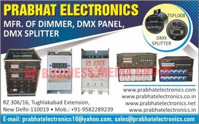 Dimmers, DMX Panels, DMX Splitters