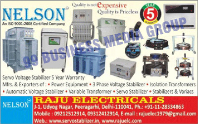 Customized Built Transformers, Servo Stabilizers, Variacs, Dimmers, Customized Transformers, Servo Voltage Stabilizers, Power Equipments, Three Phase Voltage Stabilizers, Isolation Transformers, Automatic Voltage Stabilizers, Variable Transformers, 3 Phase Voltage Stabilizers