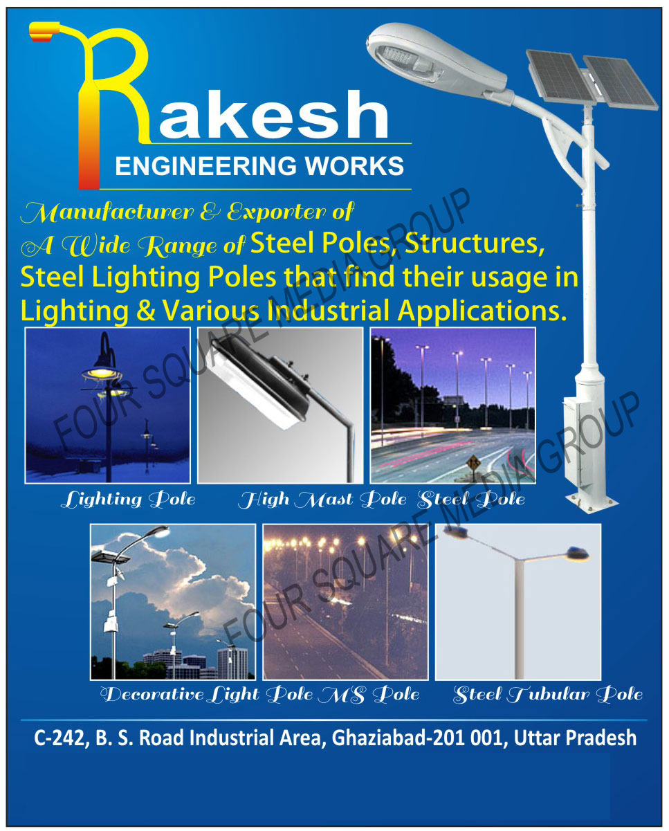Light Pole, High Mast Pole, Steel Pole, Decorative Light Pole, MS Pole, Steel Tubular Pole,Led Products