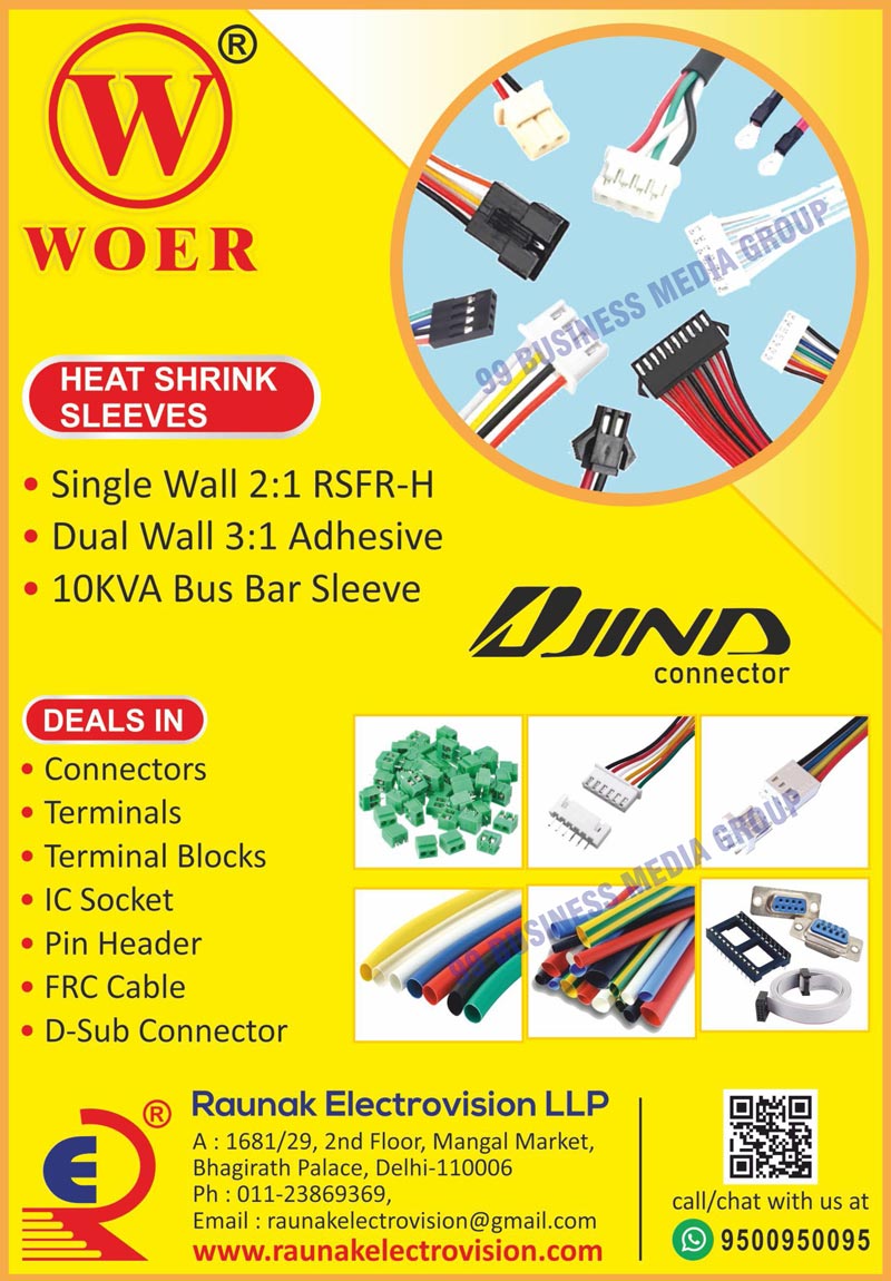 Automotive Connectors, Heat Shrink Sleeves, Single Wall Heat Shrink Sleeves, Dual Wall Heat Shrink Sleeves, Adhesive Heat Shrink Sleeves, Print Making Heat Shrink Sleeves, Bus Bar Heat Shrink Sleeves, Cable Termination Heat Shrink Sleeves, Automotive Wires, Terminal Blocks, Wiring Harnesses, Wire Harnesses, Heat Shrink Tubes, Dust Covers, Berg Strips, IC Sockets, FRC Connectors, Automotive Cables, D-Sub Connectors, Flat Cables, Box Headers, Electronic Application Customized Wire Harnesses, Electrical Application Customized Wire Harnesses, Currency Counting Machines, Pin Headers, Led Connectors, Bus Bar Tubes, Led Round Connectors, FRC Wires, Flow Solders, Euro Style Connectors, PCB Type Connectors, Printed Circuit Board Type Connectors, Wire Connectors, Wire Board Connectors, Automotive Terminals, RE Terminal Block, HST Medium Walls, Metal Round Connectors, Terminals Wire Harnesses