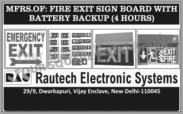 Fire Exit Sign Boards Battery Backup, Fire Exit Sign Boards