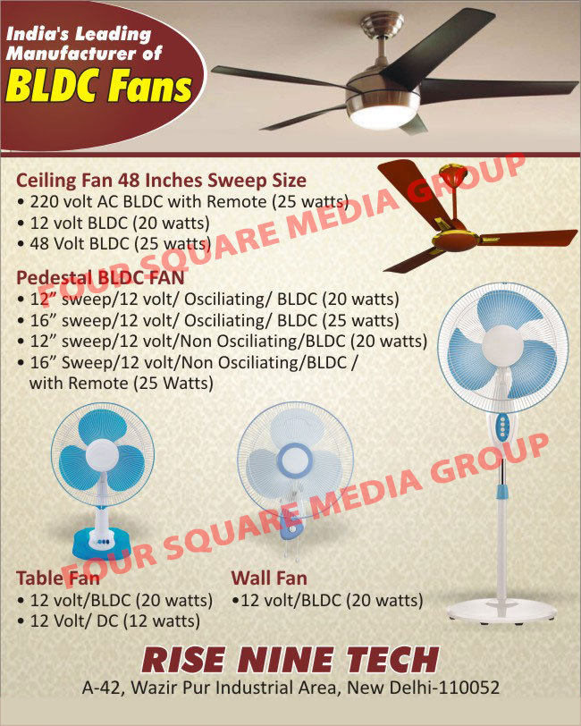 BLDC Fan, Ceiling Fan, Pedestal BLDC Fan, Table Fan, Wall Fan