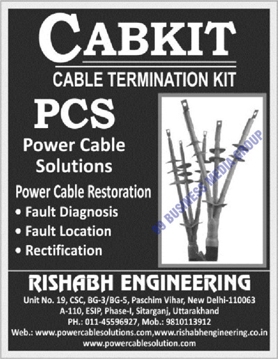 Cable Termination Kits, PCS, Power Cable Solutions, Power Cable Restorations, Fault Diagnosis Power Cable Restorations, Fault Location Power Cable Restorations, Rectification Power Cable Restorations