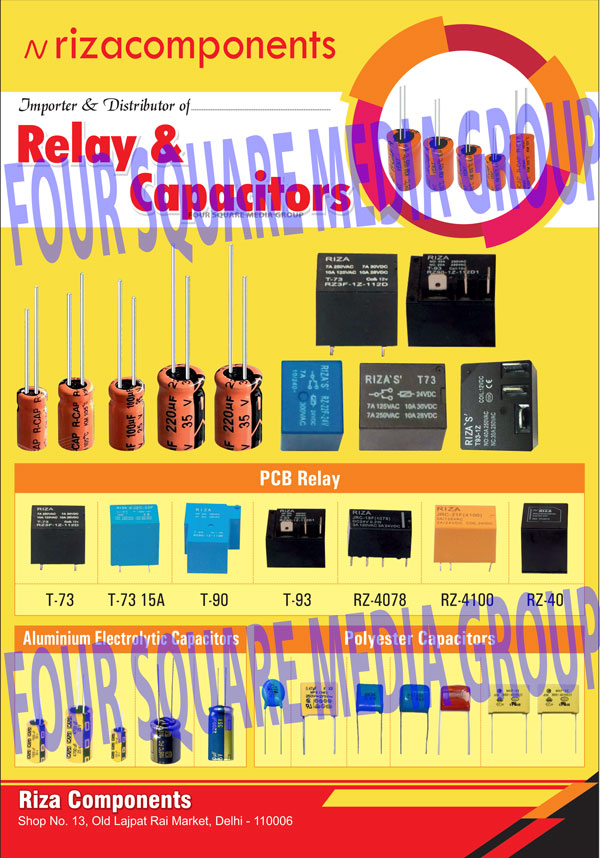 Relay, Electronic Components, PCB Mountable Relays, PCB Relay, PCB Terminal Blocks, Rocker Switch, Diode Components, Polyester Capacitors, Aluminium Electrolytic Capacitors