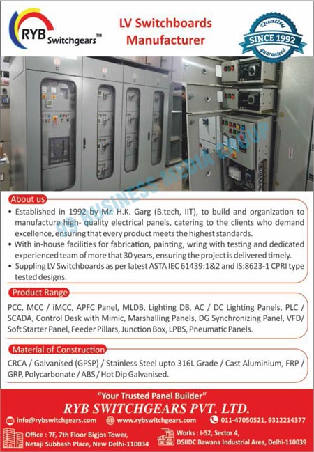 Control Desks, AMF Panels, PCC Panels, MCC Panels, Instrumentation Panels, Automatic Power Factors, Correction Panels, Process Panels, Battery Chargers, Relay Control Panels, Interlock Scheme Panels, Electrical Panels, PLC Panels, Pneumatic Panels, Distribution Boards, Bus Ducts, Mimic Panels, IMCC Panels, APFC Panels, MLDB Panels, Lighting DB Panels, AC Lighting Panels, DC Lighting Panels, SCADA Panels, Marshalling Panels, DG Synchronizing Panels, VFD Panels, Soft Starter Panels, Feeder Pillars, Junction Boxes, LPBS Panels