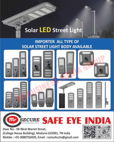 Solar Led Street Lights, Solar Street Light Body, Solar Lights, Solar Street Lights