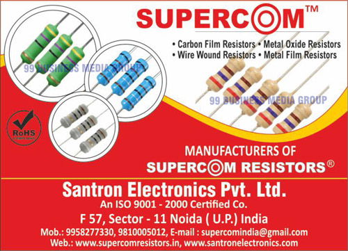 Carbon Film Resistors, Precision Metal Film Resistors, Metal Oxide Film Resistors, Wire Wound Resistors, Supercom Resisters, Metal Film Resistors, Metal Oxide Resistors, Resistors