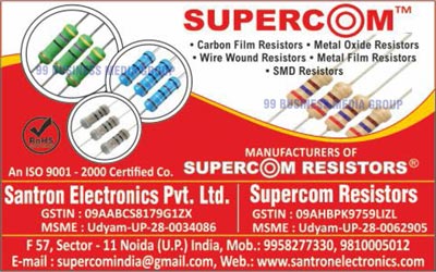 Carbon Film Resistors, Precision Metal Film Resistors, Metal Oxide Film Resistors, Wire Wound Resistors, Supercom Resisters, Metal Film Resistors, Metal Oxide Resistors, Resistors, SMD Resistors