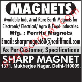 Ferrite Magnets, Electronic Industrial Rare Earth Magnets, Electrical Industrial Rare Earth Magnets, Agro Industry Rare Earth Magnets, Food Industry Rare Earth Magnets,Magnets, Electrical Magnets, Magnetic Devices, Rare Earth Magnets, Multi Pole Magnets, Hopper Magnet, Drawer Magnet, Power Magnet