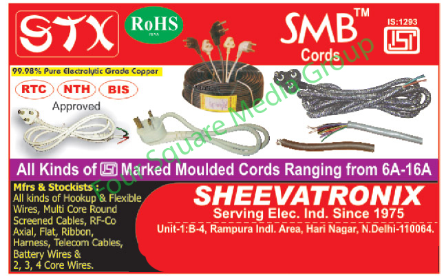 Hook Up Wires, Flexible Wires, Multi Core Round Screened Cables, Telecom Cables, Battery Wires, Core Wires, Moulded Cords, Harness Cords, RF Coaxial Cables, Flat Cables, Ribbon Cables,Cables, Cords, Ribbon, Wire Harness, Telecom Cables, 2 Core Wire, 4 Core Wire, Wire