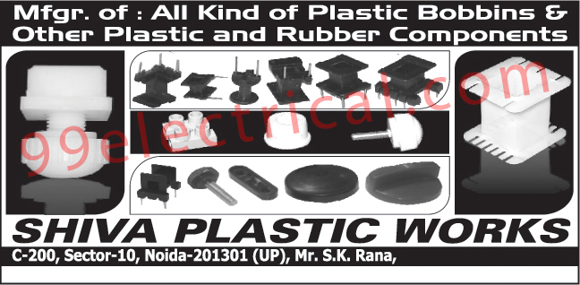 Plastic Bobbins, Plastic Components, Rubber Components,Electrical Parts, Bobbins, Electrical Plastic Parts, Electrical Rubber Component