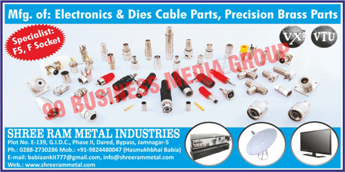 Electronic Cable Parts, Dies Cable Parts, Precision Brass Parts