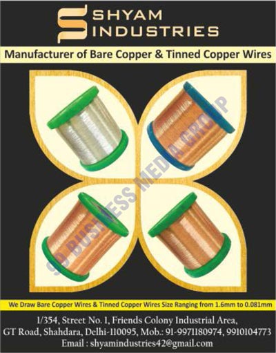 Copper Wires, Bare Copper Wires, Tinned Copper Wires