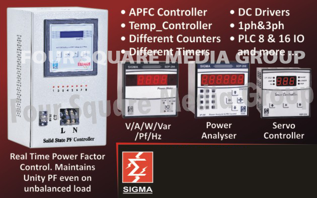 APFC Relay Controllers, Temperature Controllers, Different Counters, Different Timers, DC Drivers, PLCs, Power Analysers, Servo Controllers, Real Time Power Factor Control