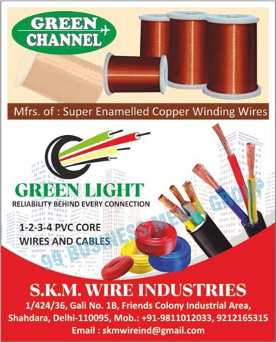 Wires, Cables, PVC Core Wires, PVC Core Cables, Super Enamelled Copper Winding Wires