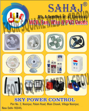 MCB, Fans, Wires, Electrical PVC Goods