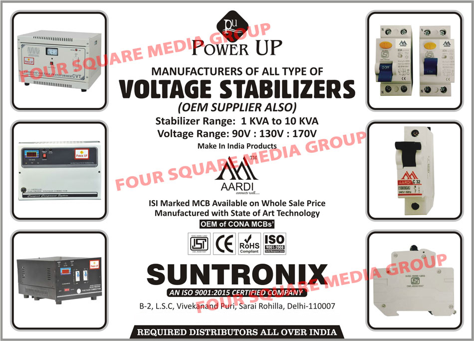 Voltage Stabilizers, MCB