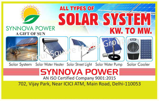 Solar Systems, Solar Water Heaters, Solar Street Lights, Solar Water Pumps, Solar Coolers