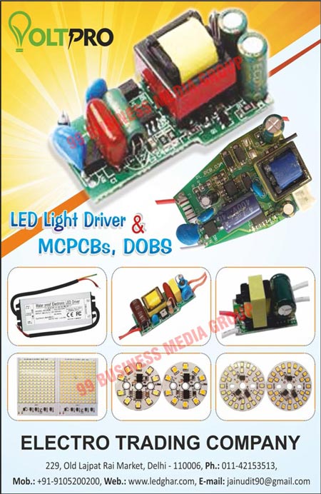 Led Drivers, Led Light Drivers, Electronic Components, Led Light MCPCBs, Led Light DOBs