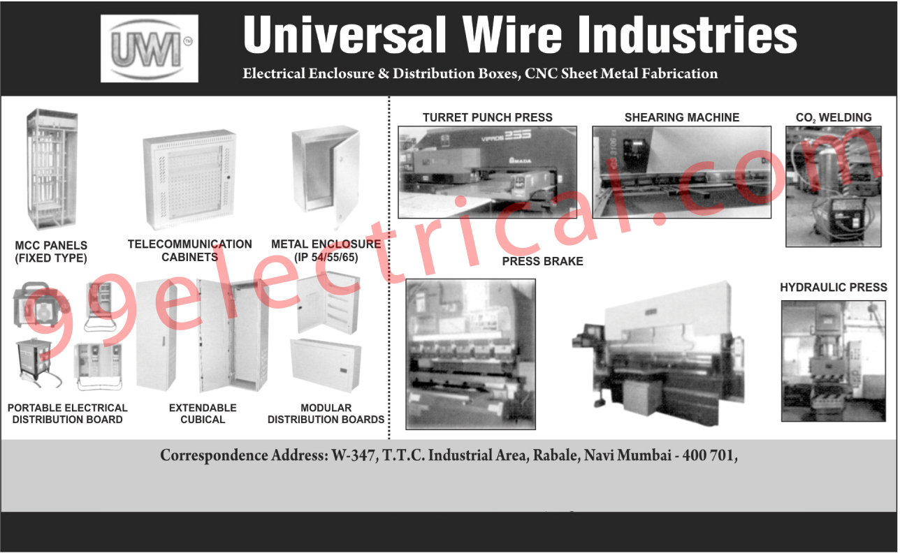 Electrical Products, Electrical Enclosure Boxes, Electrical Distribution Boards, Metal Enclosures, Enclosures, MCC Panels, Fixed Type MCC Panels, Press Brake, Telecommunication Cabinets, Distribution Boxes, Telecommunication Cabinet, Turret Punch Press, Shearing Machine, CO2 Welding, Hydraulic Press, Metal Enclosures, Fixed Type MCC Panels