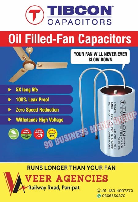 Capacitors, Fan Capacitors, Oil Filled Fan Capacitors