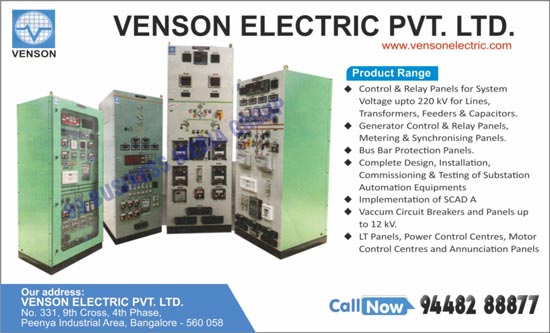 Control Panels, Relay Panels, CRPs, Metering Panels, Synchronising Panels, Busbar Protection Panels, Substation Automation system Designing, Substation Automation System Implementation, Vacuum Circuit Breakers, Indoor VCBs, Outdoor VCBs, Transformers, Feeders, Capacitors, Generator Controls, Installations, Complete Designs, Commissionings, Testing Substation Automation Equipments, Power Control Centers, Motor Control Centers, Annunciation Panels