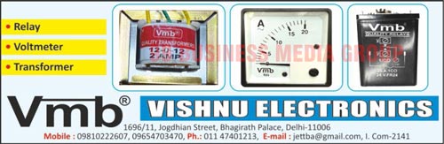 Electric Relays, Electric Voltmeters, Electric Transformers