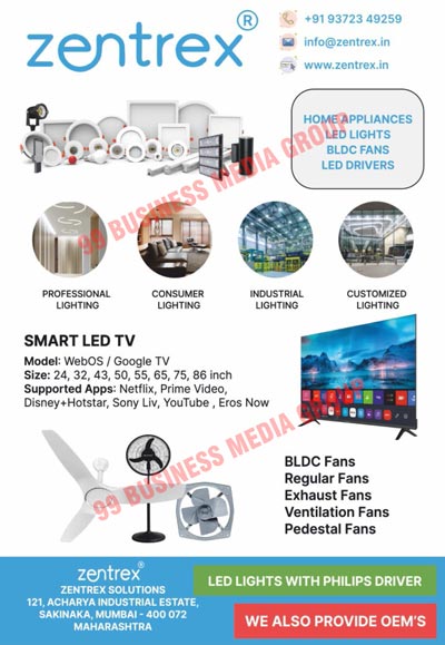 Home Appliances, Led Lights, BLDC Fans, Led Drivers, Professional Lights, Consumer Lights, Industrial Lights, Regular Fans, Exhaust Fans, Ventilation Fans, Pedestal Fans